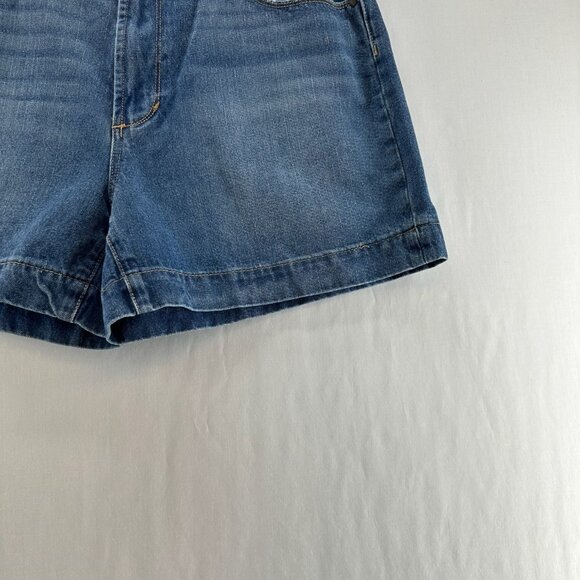 Articles of Society Mom Shorts Women 31 Denim Mid-Rise Zip Fly Medium Blue Wash - Picture 4 of 11